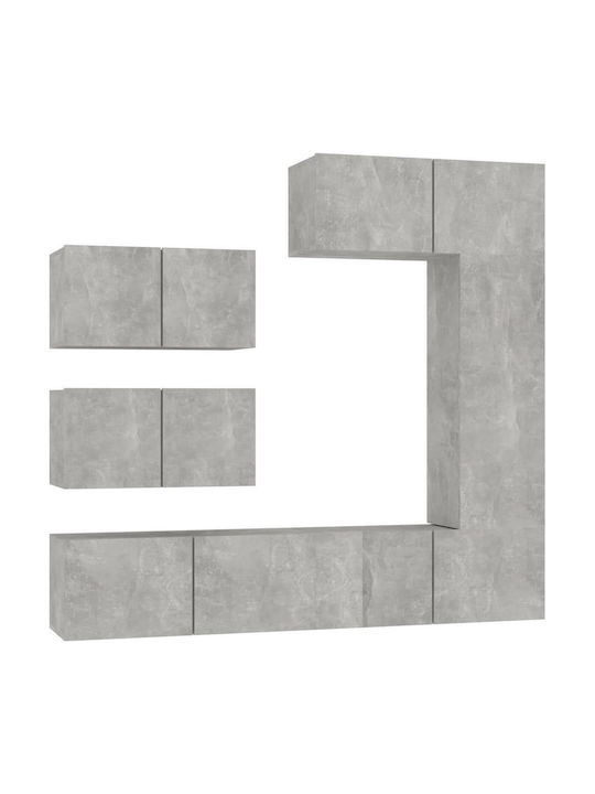 Wohnzimmer TV-Einheit Gray L80xB30xH150cm