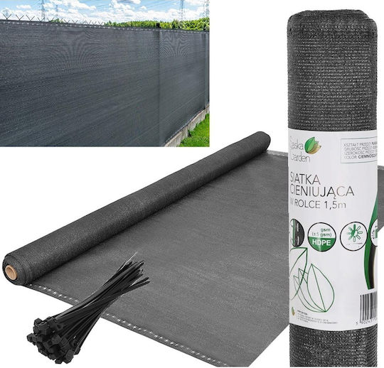 Saska Garden Gray Shade Porch Divider Roll 1.5x2m 110gr/m²