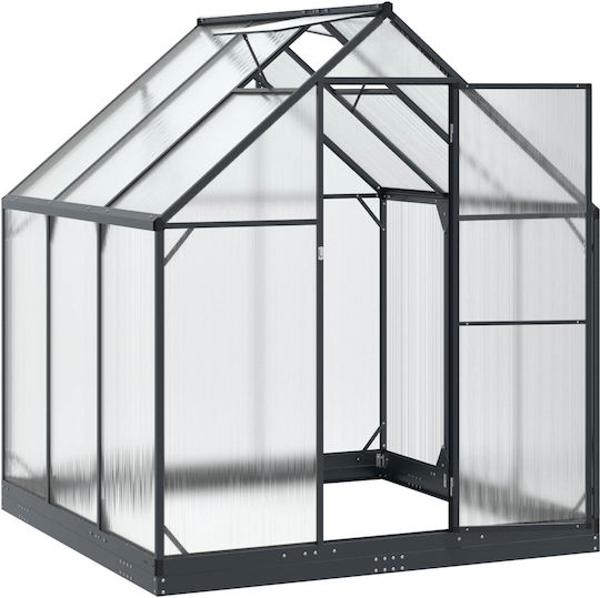 Greenhouse Garden Door Anthracite 183.5 x 183.5 x 207 cm 3433041 Anthracite