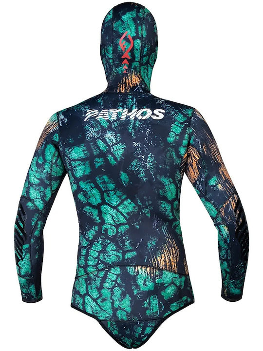 Pathos Ultra Camu Shaved Diving Jacket for Spearfishing Camouflage Light Blue 3mm
