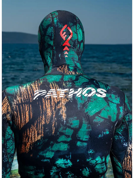 Pathos Ultra Camu Shaved Diving Jacket for Spearfishing Camouflage Light Blue 3mm
