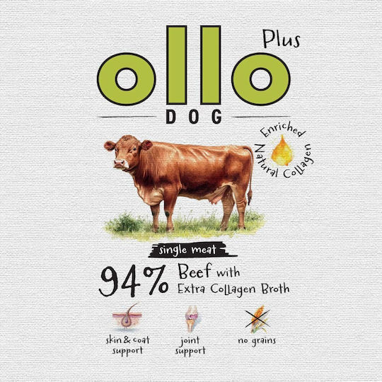 Ollo Hrana Umedă Pentru Câini Conservă Cu Carne De Vită 400gr