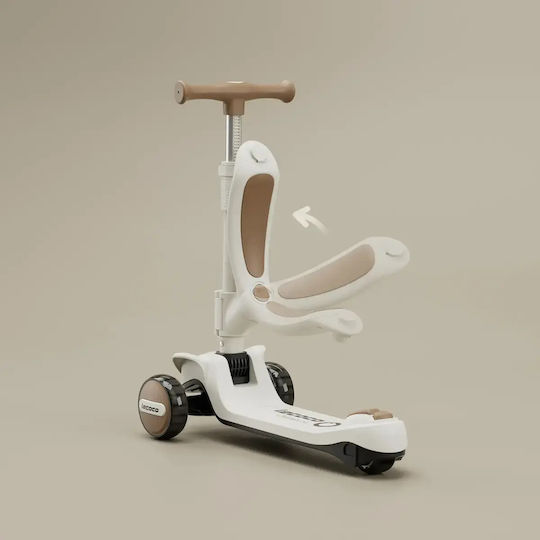 Scooter Kids Scooter Foldable Lecoco 3-Wheel with Seat White