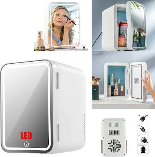 XO Cosmetic Refrigerator With Mirror LED Lighting And Heating Function White
