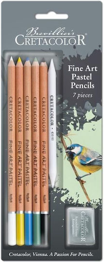 Set 7 Buc Cretacolor F.art Pastel Creioane Colorate Creioane Și Radieră