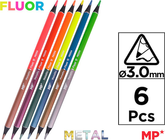 Madrid Papel Metal Set de creioane colorate 6buc Pachet de 1 ambalaje