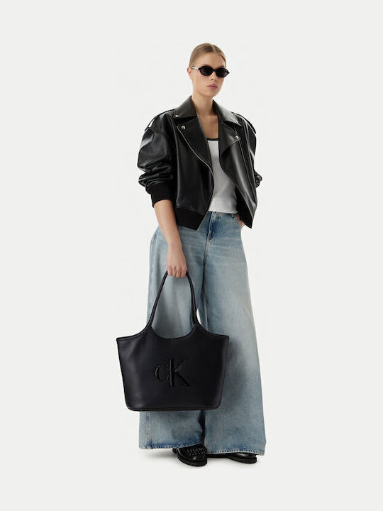 Bold Ck Γυναικεία Shopper Τσάντα από Συνθετικό Δέρμα Μαύρη