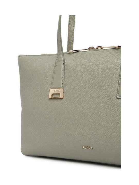 Leather Women's Tote Handbag Green
