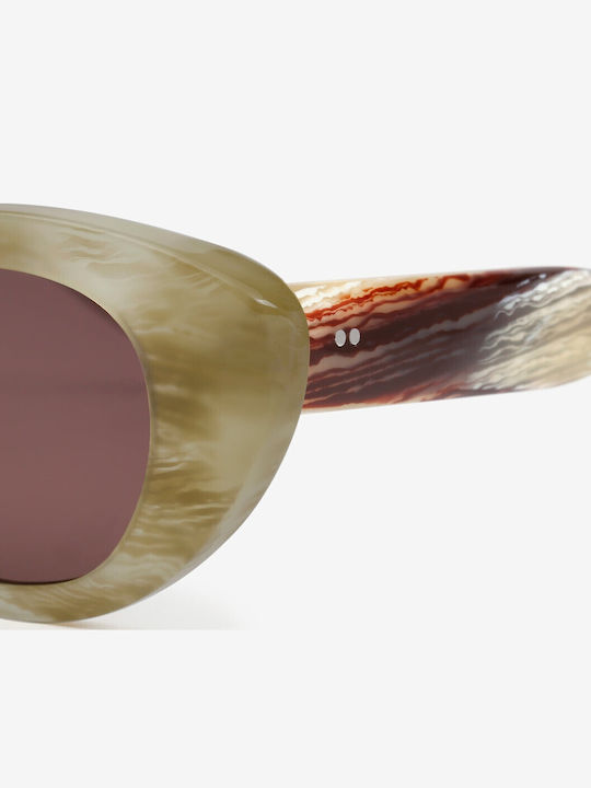 Projekt Produkt Women's Sunglasses with Green Horn-Rimmed Frame 476351