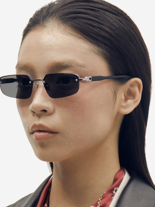 Projekt Produkt Unisex Sunglasses with Silver Metallic Frame and Mirror Lens 476429