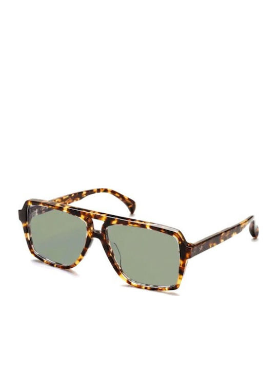 Am Eyewear Herren Sonnenbrillen mit Brauner Schildkröte Horn umrandetem Rahmen 468803