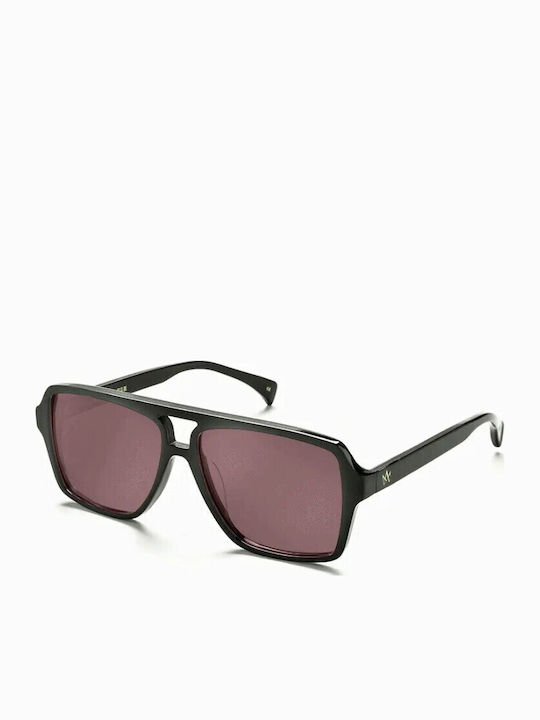 Am Eyewear Herren Sonnenbrillen mit Schwarzem Horn umrandetem Rahmen 501787