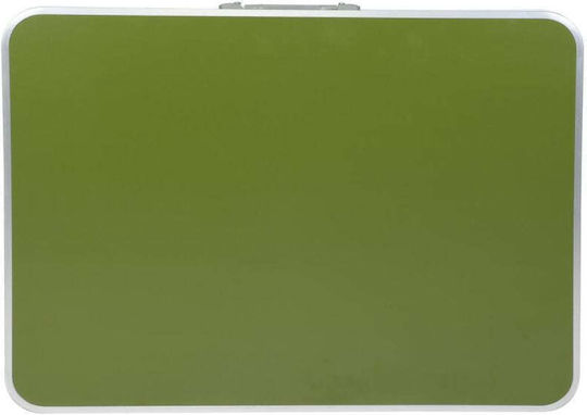 Enero Steel Camping Table Set Foldable in Case 80x60x70cm Green