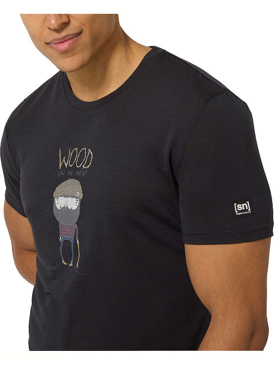 Kurzarm Herrenbluse Schwarz