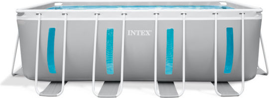 Intex Piscină 8.418lt Cu Cadru Metalic 400x200x122cm Gri