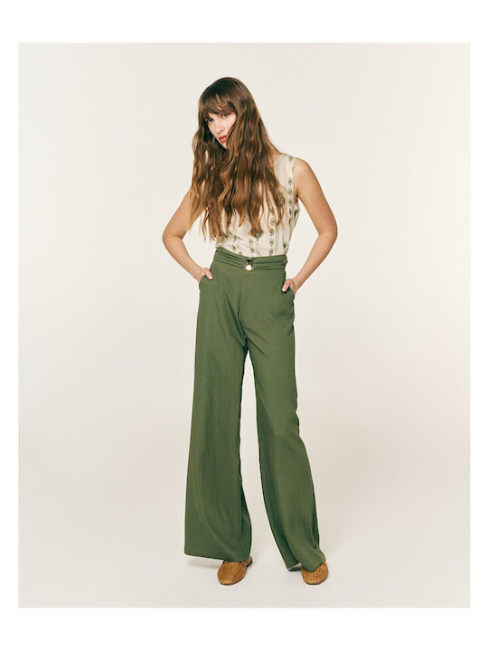 Women's Crop Top Khaki