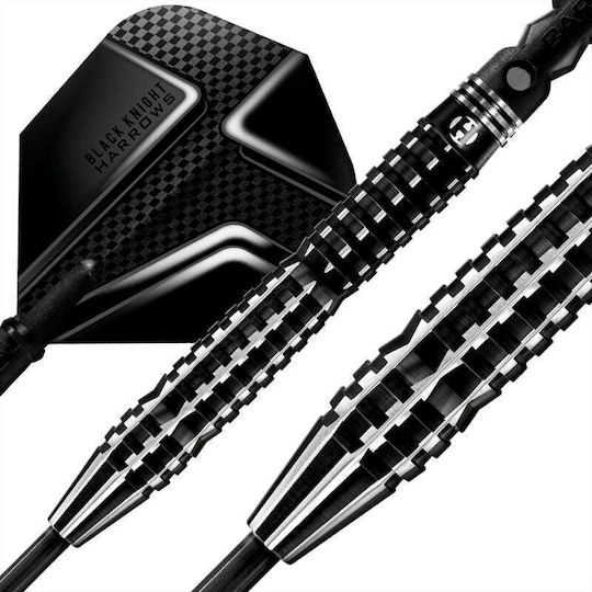 Harrows Schwarzer Ritter 90% Steeltip Darts Schwarz