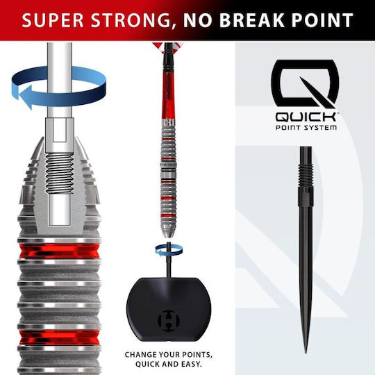 Harrows Damon Heta Series 4 90% Steeltip Дартс Черни