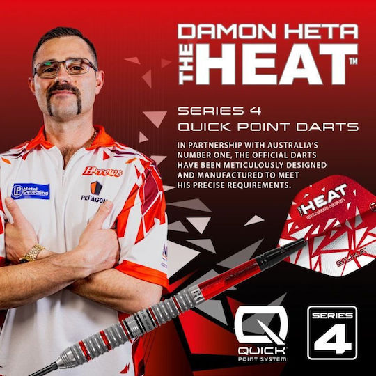 Harrows Damon Heta Series 4 90% Steeltip Дартс Черни