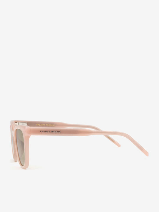 Projekt Produkt Men's Sunglasses with Pink Horn-Rimmed Frame 476389