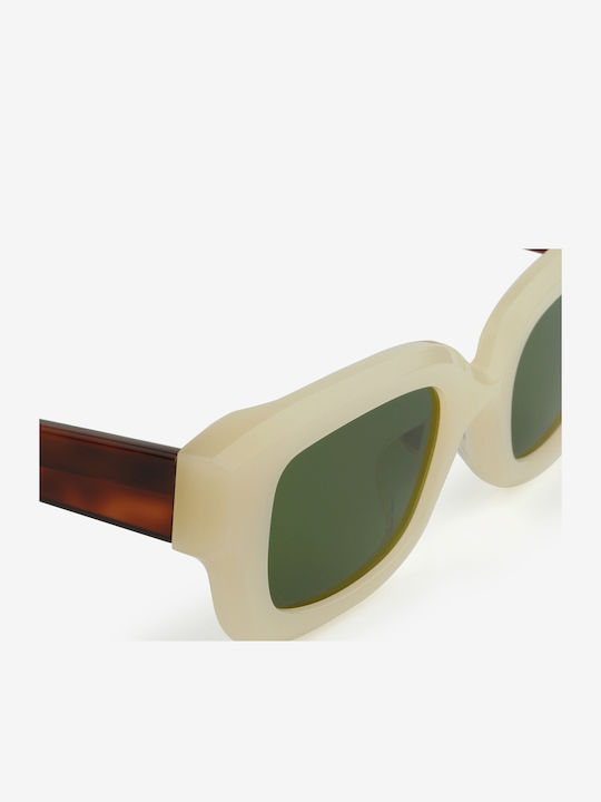 Projekt Produkt Unisex Sunglasses with Beige Horn-Rimmed Frame 476379