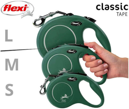 Flexi Каишка/Водач за Куче Каишка в Зелен цвят 5m до 15кг