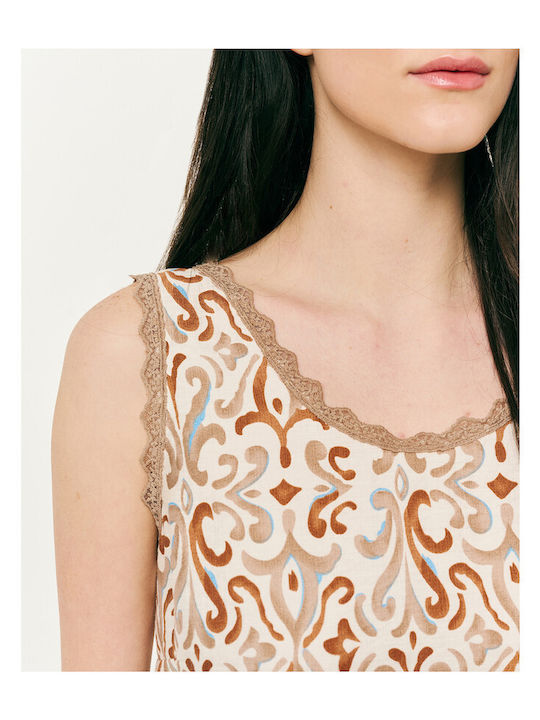 Women's Sleeveless Blouse Chocolate