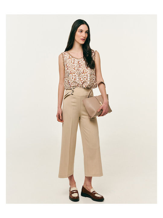 Women's Sleeveless Blouse Chocolate