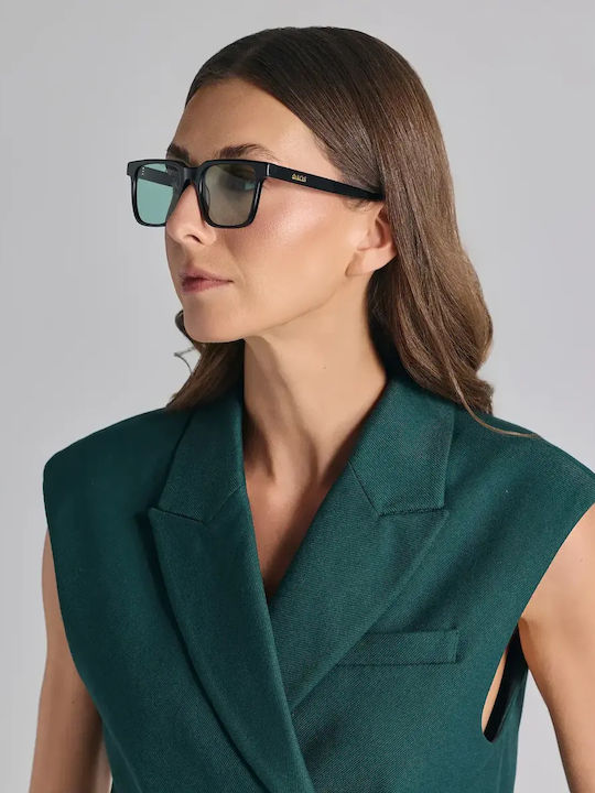 Faos Unisex Sunglasses with Black Horn-Rimmed Frame 501880
