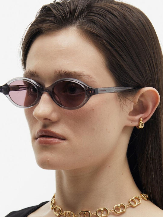 Projekt Produkt Women's Sunglasses with Gray Horn-Rimmed Frame 476385