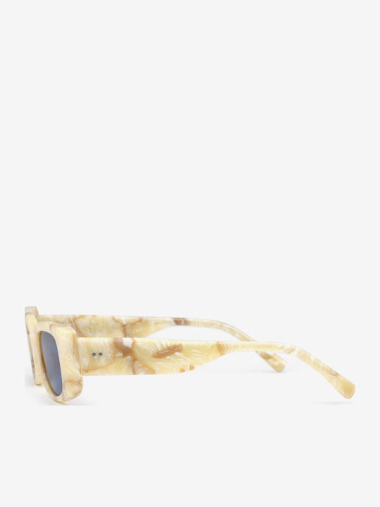 Projekt Produkt Men's Sunglasses with Beige Horn-Rimmed Frame 476400