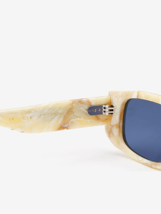 Projekt Produkt Men's Sunglasses with Beige Horn-Rimmed Frame 476400