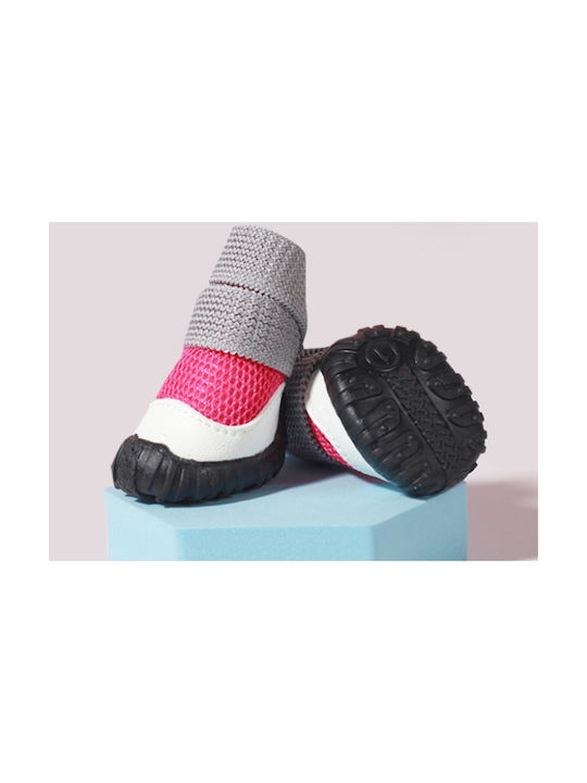 Dog Shoes Anti-Slip Blue Length 3.7cm Width 3.0cm Sole Length 3.7cm Sole Width 3.0cm
