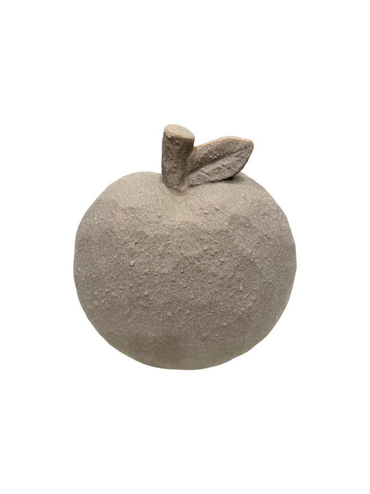 Decorative Ceramic Apple Matte Beige 16x12x19.8cm Nag116k4 Espiel