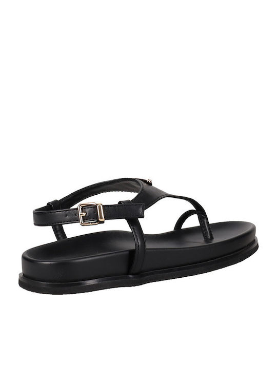 Flache Sandalen Für Damen Schwarz