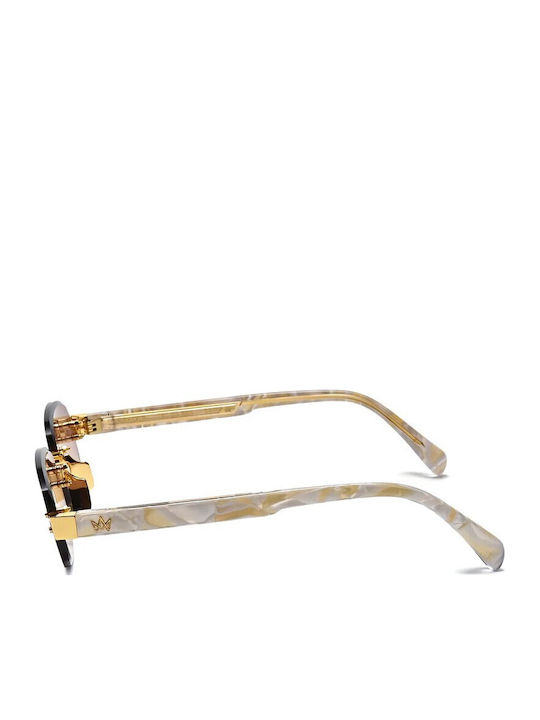 Am Eyewear Herren Sonnenbrillen mit Gold Metallrahmen 501794