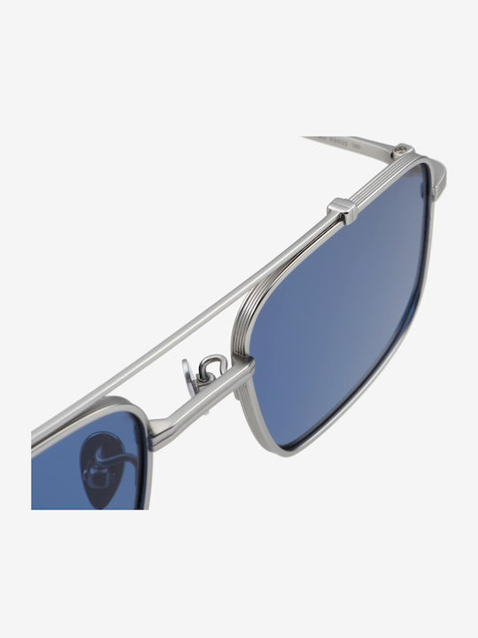 Projekt Produkt Men's Sunglasses with Metallic Frame Silver / Blue Mirror
