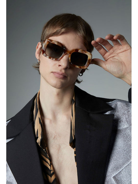 Komono Men's Sunglasses with Brown Horn-Rimmed Frame KOM-S10651