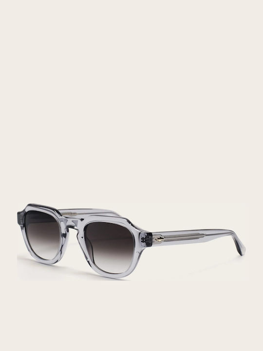 Zeus & Dione Unisex Sunglasses with Gray Horn-Rimmed Frame and Gradient Lens 501701