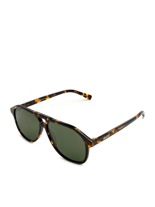 Faos Men's Sunglasses with Brown Tartaruga Horn-Rimmed Frame