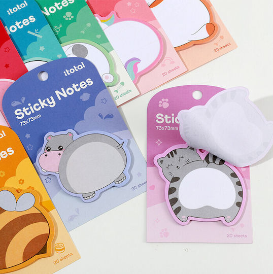 Notizblöcke Aufkleber Notizblöcke I-total 73x73mm 20 Stück Cat Xl3102b