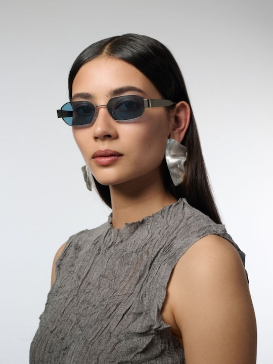 Komono Men's Sunglasses with Silver Metallic Frame and Mirror Lens KOM-S20076