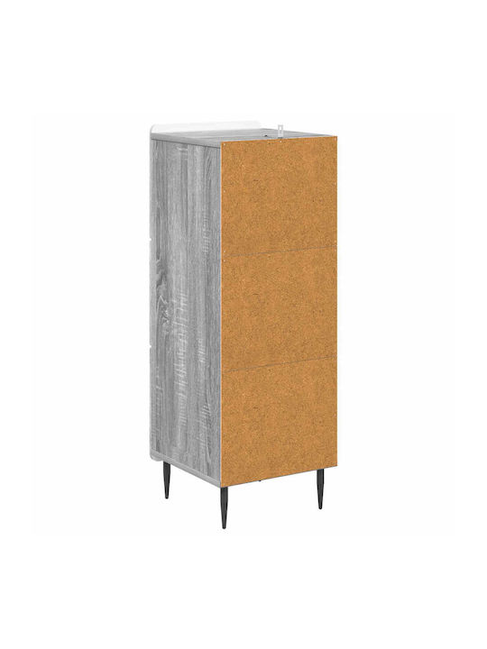 Kommode Schlafzimmer Holz mit 3 Schubladen Grau Sonoma 33x34.5x92cm