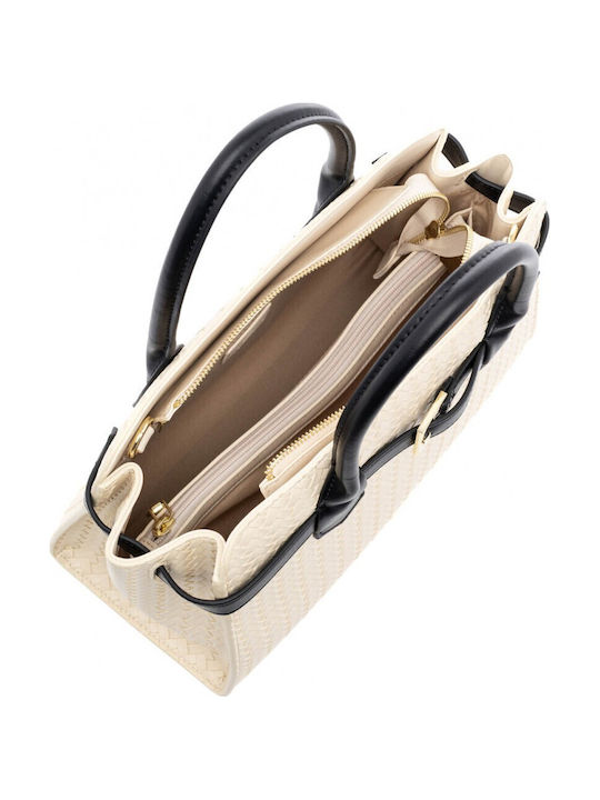 Women's Handbag Crossbody Made of Artificial Leather Beige