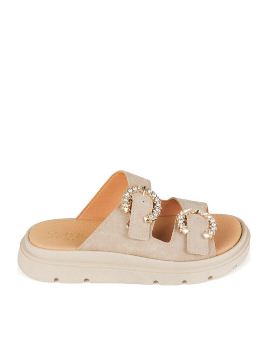 Sandale Casual Damă Flatforme Maro De Piele