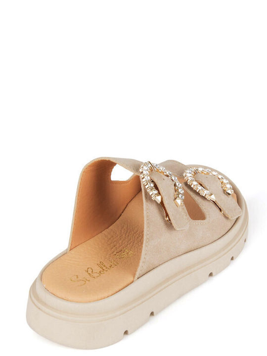 Sandale Casual Damă Flatforme Maro De Piele