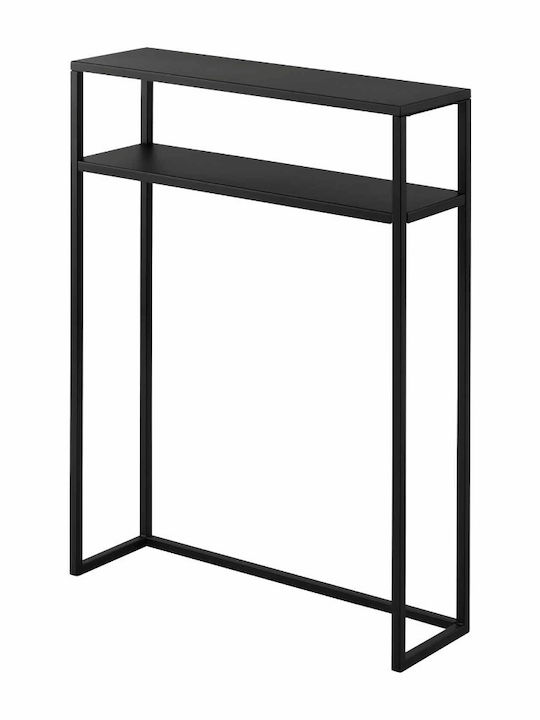 Tower Console Metal Black L60xW18.2xH80.2cm