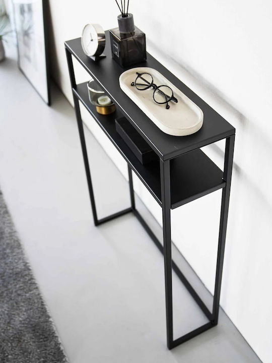 Tower Console Metal Black L60xW18.2xH80.2cm