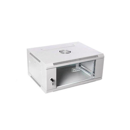 Digitus Επιτοίχια Καμπίνα Rack 6U Γκρι DN-W1906U/450
