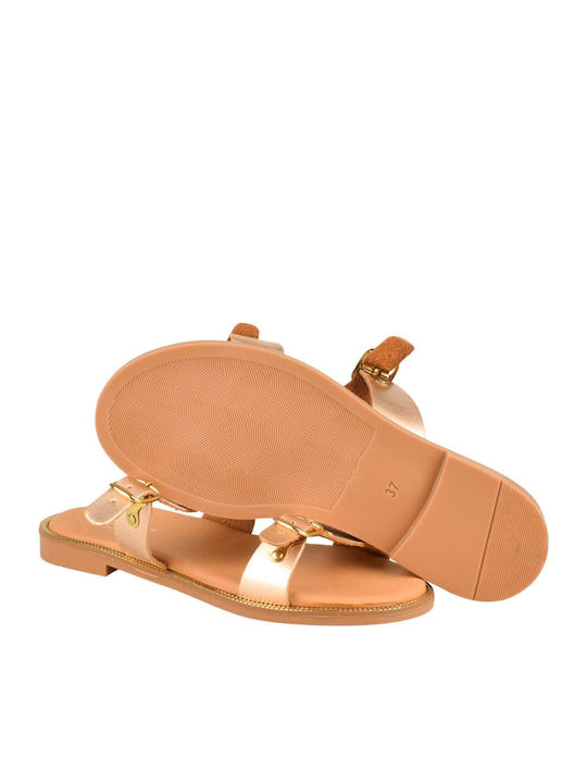 Women's Flat Sandals Gold